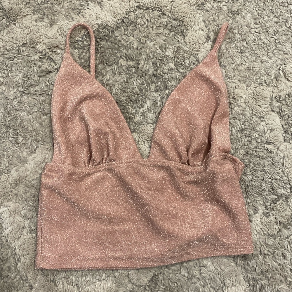 Urban outfitters sparkly pink top